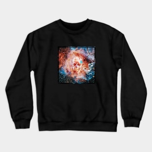 Illustration's skull La femme au papillon bleu Crewneck Sweatshirt